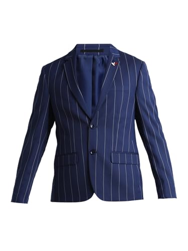 Image of Jack & Jones Striped Slim-Fit Single Breasted Blazer
