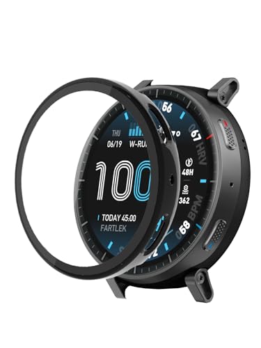 WUNIAK�P�[�X Amazfit Active Max�X�}�[�g�E�H�b�`�p �n�[�hPC�X�N���[���v���e�N�^�[ Active Max�X�}�[�g�E�H�b�`�p 9H�����K���X �����^�t���J�o�[ �ϏՌ��o���p�[ (�u���b�N)