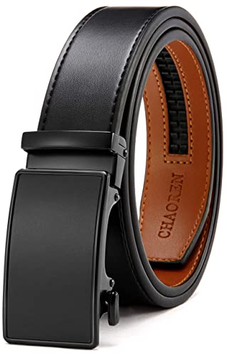 CHAOREN Men's Leather Ratchet Belt - Customizable Fit (35mm)