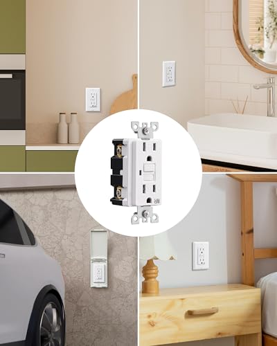 DEWENWILS 2-Pack GFCI Outlet 15Amp, WR, TR, LED Indicator, UL Listed - image 7