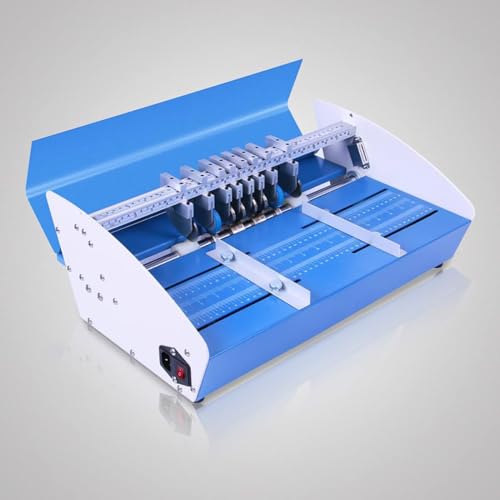 Electric Creasing Machine, Electric Creaser Scorer, 3 In 1 Creasing Machine, Perforator Paper Creasing Perforating with Heavy Duty Metal Present Multi-Function for Files Photos Me