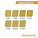 POWERTEC 50 PCS 220 Grit - 5 Inch 8 Hole Hook and Loop Sanding Discs, 5