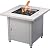 Endless Summer 30 Inch Square Outdoor 50,000 BTU LP Gas Fire Pit Table with Steel Mantel, Slate Finish, and Black Fire Glass, Gray