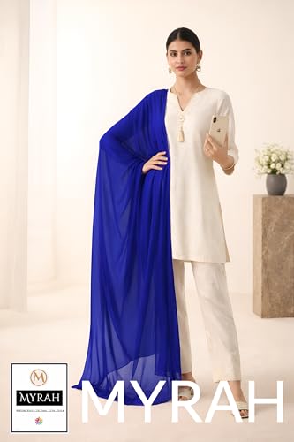 Image of MYRAH Chiffon Solid Casual Daily Use Dupatta For Women's & Girls Length - 2.50 Meter