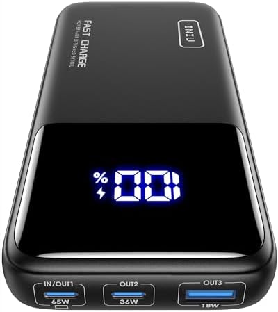 POWER BANK 40000mAh RICARICA VELOCE, POWER BANK CON 5 INGRESSI USB TYPE-C MICRO USB E TORCIA, CARICATORE PORTATILE PER CELLULARE, COMPUTER - DISCORAMA