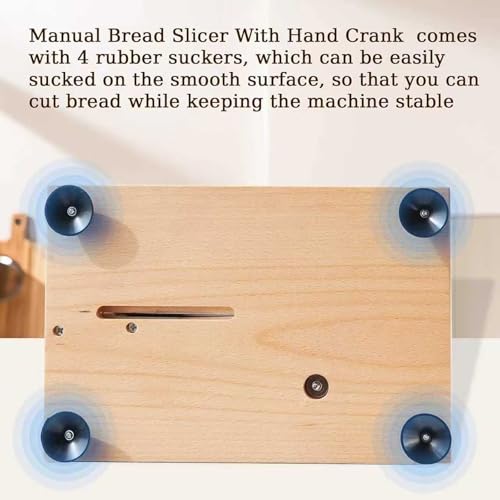 Affettatrice per pane a manovella, con lama in acciaio inox, spessore regolabile, per panetterie, caffetterie, cucine domestiche, ristoranti