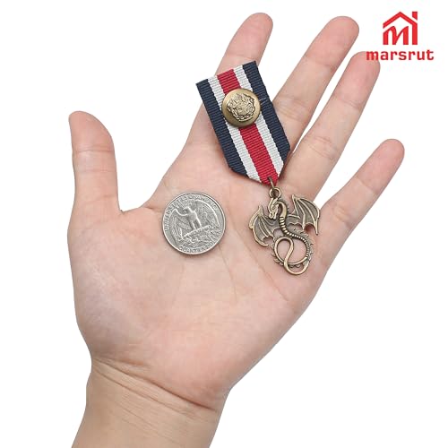 Metal Retro Vintage Medal Badges, Crown Geometric Brooch Pin, Gold Shoulder Pads, For Ribbon, Uniform, Men Costume3