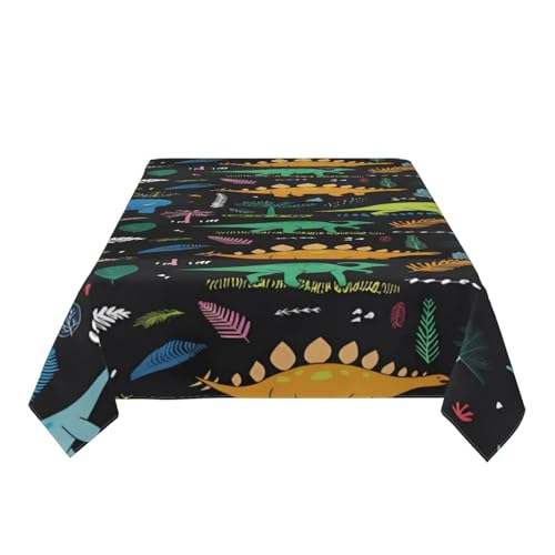 Nappe carrée lavable motif dinosaure 152 x 228 cm cuisine
