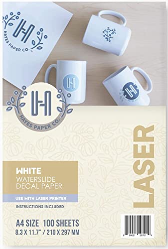 Décalcomanie à glissière d'eau LASER BLANC A4 papier transfert hydroglissant pour imprimante