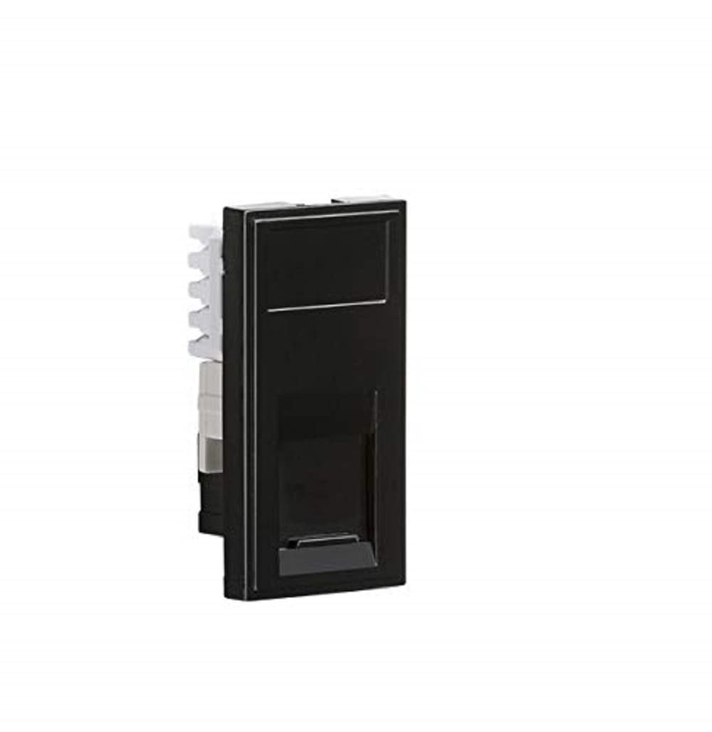 UTP CAT5E RJ45 Outlet Module 25 x 50mm - Black