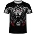 Produktbild LeeQn Unisex 3D Gedruckt T-Shirt Kurzarm Sweatshirt Pullover Tees Für Männer Jungen Frauen Tiger XXL