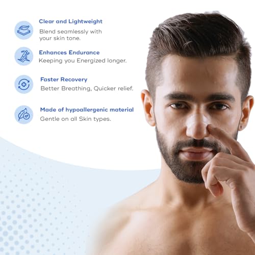 Image of BREATH FIX Transparent Nasal Strips 2.0 | Enhances Sleep | Supports Nasal Breathing | Skin-Friendly & Flexible Fit | Sweat-Resistant | CDSCO Approved | 30 Strips