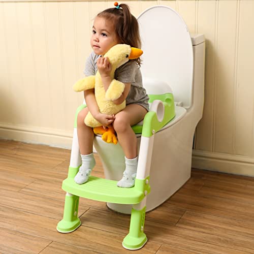 Mangohood MTT4 Potty Training Toilet Seat With Step Stool Ladder For Boys And Girls,Toddler Kid Children Toilet Training Seat Chair thumb #2