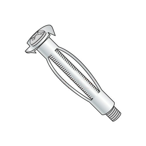 1/8" Standard Hollow Wall Anchors/Extra Short/Steel/Zinc/Screw Thread Size: 6-32 / Hole Size: 5/16" (Carton: 100 pcs)