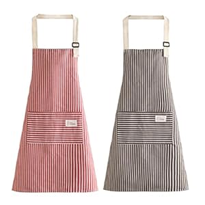 2 pezzi grembiule da cucina, grembiule da cucina, grembiule con 2 tasche, grembiule da barbecue, grembiule da cucina da uomo e da donna, per cucina, ristorante, grembiule da forno
