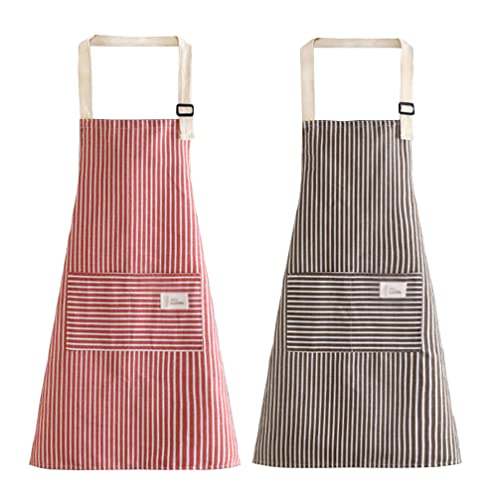 2 pezzi grembiule da cucina, grembiule da cucina, grembiule con 2 tasche, grembiule da barbecue, grembiule da cucina da uomo e da donna, per cucina, ristorante, grembiule da forno