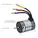 Hobby Fans Waterproof S3650 4300KV Brushless Motor 3.175mm Shaft with 60A Brushless ESC Electric Speed Controller Combo Set with Heatsink and Programming Card for 1/10 Remote Control Car Truck, Blue