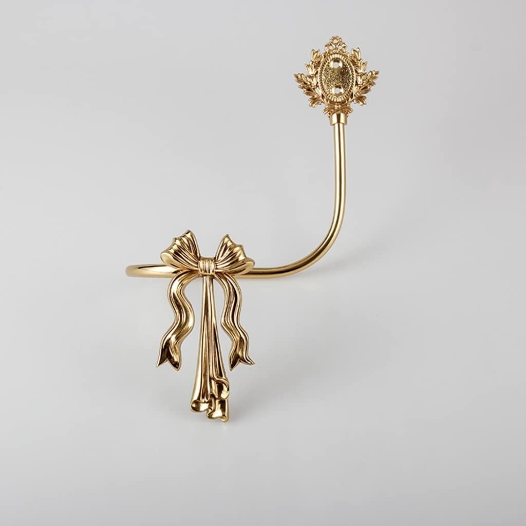 Embrasses de Rideaux en Laiton, Crochets décoratifs élégants en Forme de nœud, Attaches murales pour Rideaux, Support de draperie (Gauche 1 pièce), Gauche 1 pièce,Left 1 Pc