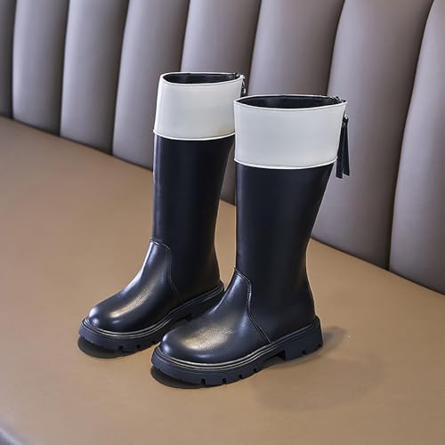IWIHMIV Girls Riding Boots Girls Fashion Boots Girls Booties Girls Mid Calf Boots Side Zipper Riding Boots Princess Tall Boots2