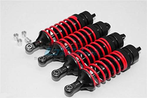 GPM for Traxxas Revo / Revo 3.3 / E-Revo Brushless / E-Revo VXL 2.0 Upgrade Parts Aluminum Front Or Rear Adjustable Spring Dampers (85mm) with Aluminum Ball Ends - 2Pr Set Black