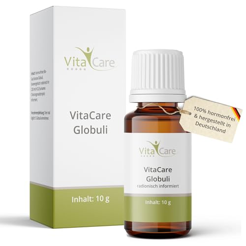 VitaCare Globuli, im Resonanzverfahren hergestellt, Nahrungsergänzungsmittel, 100% hormonfrei, Premium Qualität,1 x 10 Gramm
