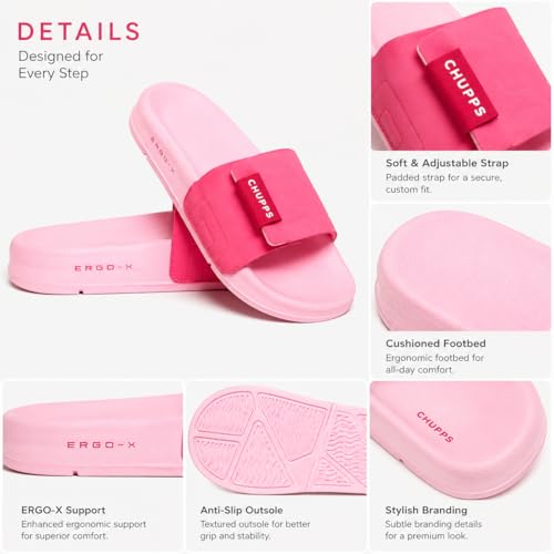 Image of CHUPPS Quilt Bloom Purple & Grey Drift Orthopedic Slippers | Soft Footpharma Footbed | Breathable Ventilation Holes | Lightweight Flip Flops | Anti-Skid Chappals for Everyday For Womens