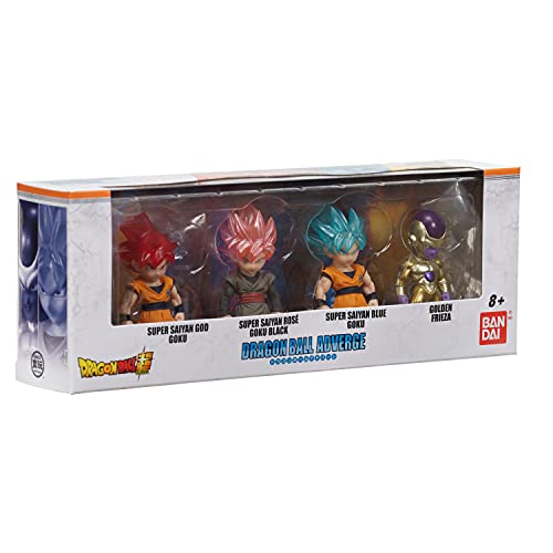 Dragon Ball Super Bandai America Adverge Figure Box Set 1: Goku God, Golden Freiza, Goku Rose, Super Saiyan Blue Goku #TOP2