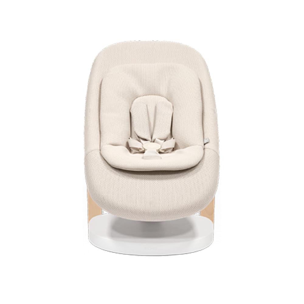 Hamaca y Columpio Stokke Yoga Para Bebés, Arena Clara - Movimiento dual para calmar y estimular a bebés de hasta 11 kg - Incluye cojín para recién nacidos - Tres posiciones ajustables
