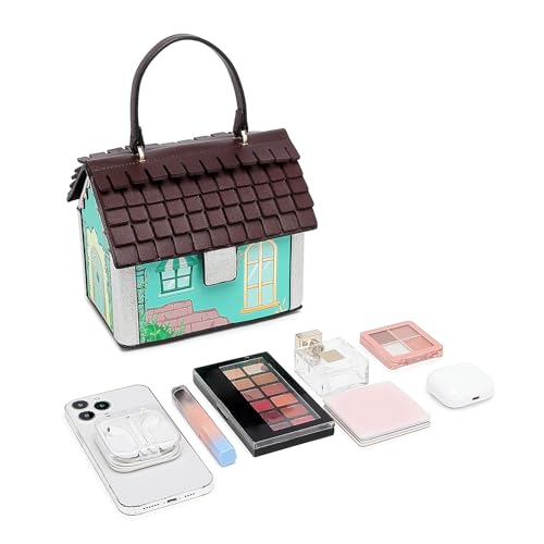 Women Christmas House Shaped Crossbody Shoulder Bag Handbag PU Unique Novelty Purse for Fashionable Outings2
