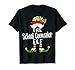 School Counselor Elf Group Christmas Funny Pajama Party T-Shirt