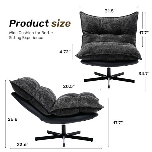Sillón Plegable Tapizado Negro miniatura 2