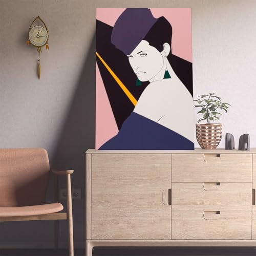 Impression sur toile Carol de Patrick Nagel - Décoration murale 30x45 cm