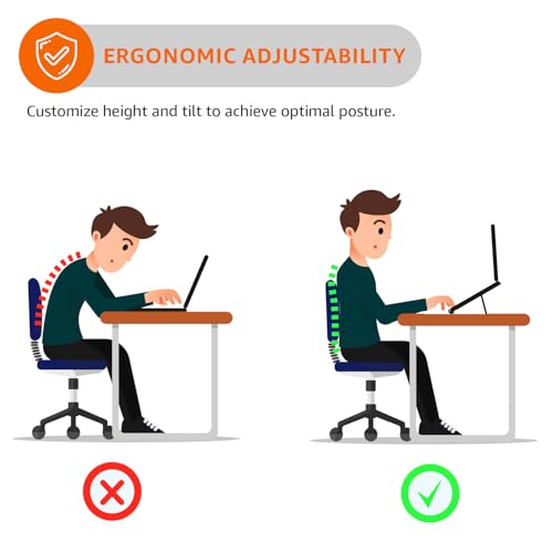 amazon basics Laptop Stand with Cooling Fan, 360° Rotating Base, Adjustable Height & Angle, RGB Lights, Aluminium Alloy Body for Upto 15.6” Laptops... - Image 6