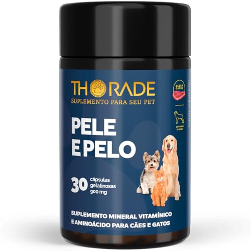 Suplemento Vitamínico para Pele e Pelo, Cães e Gatos, 30 Cápsulas Thorade