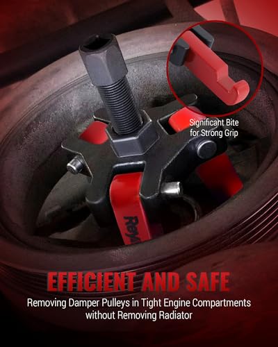 image for Reywoo Harmonic Balancer Puller Kit, Adjustable 3-Jaw Puller for Remov