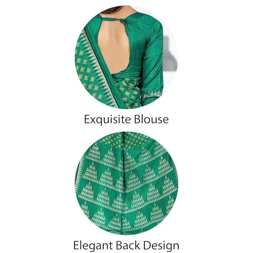 Image of Vimla Women's Kanjivaram Silk Uniform Saree and Unstitched Blouse Piece | Office School Uniform Saree For Women | Sari for Women