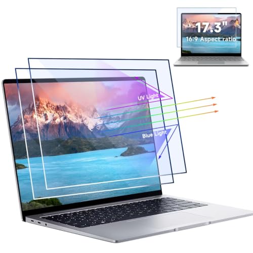 Image of IPROKKO 2 Pack 17.3 inch 16:9 Blue Light Filter Laptop Screen Protector