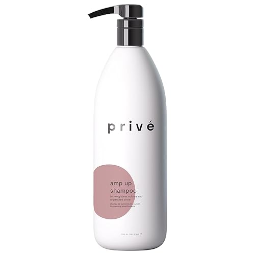 Privé Amp Up - Champú voluminizador para cabello fino y fino, ligero, sin sulfatos para mujeres y hombres, añade cuerpo, levanta y brillo y refresca