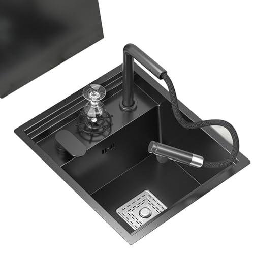 Évier en acier inoxydable compact pour aménagement de van et balcon