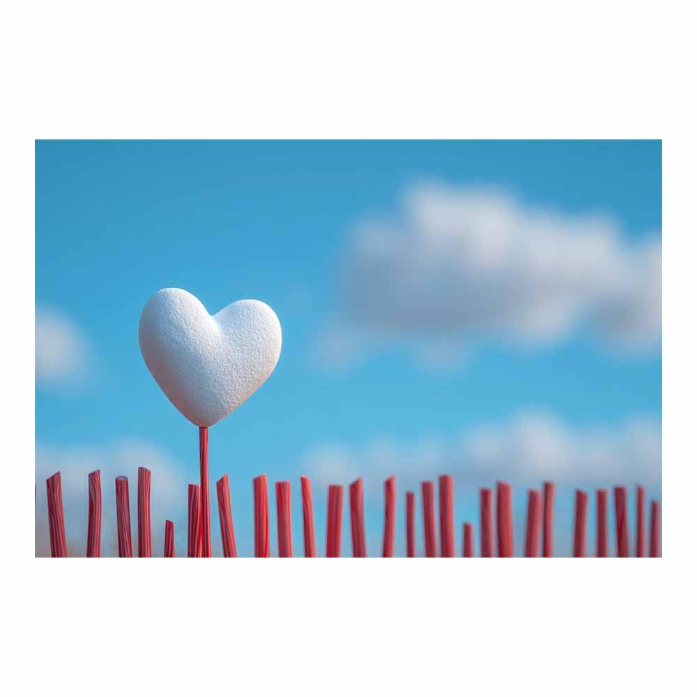 ZAMAEIU Love Pattern Heart Polo Modern Prints Canvas Art Prints, For Living Room Bedroom Picture Home Decor (Blue49-80x120cm No Frame