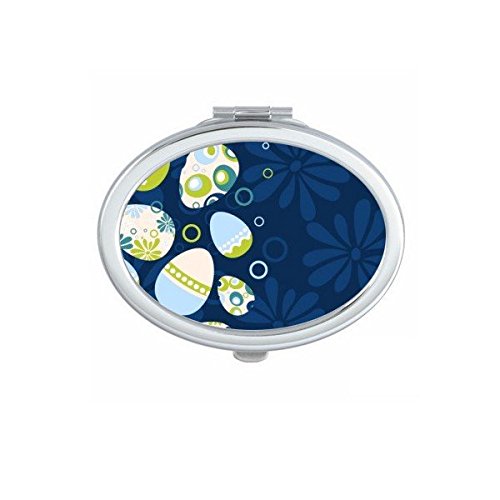 Miroir de poche compact illustré aux détails floraux de Pâques
