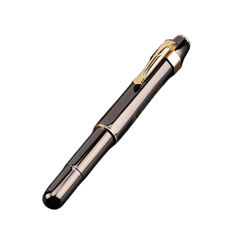 Stylo plume de poche anti-fuite, mini stylo laiton vintage plume EF protégée pour sac et veste