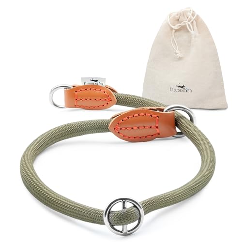 FREUDENTIER Zugstopp Halsband Hunde - Retriever Halsband - Hundehalsband Zugstopp für kleine...