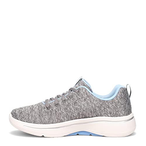 Skechers Skechers Women's Performance GO Walk Arch FIT-Glee Sneaker, Charcoal/Light Blue, 7.5
