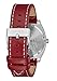 NIXON Time Teller A1373 - Silver/Egret/Cranberry - 100m Water Resistant Men's Analog Fashion Watch (37mm Watch Face, 20mm-18mm Leather Band)
