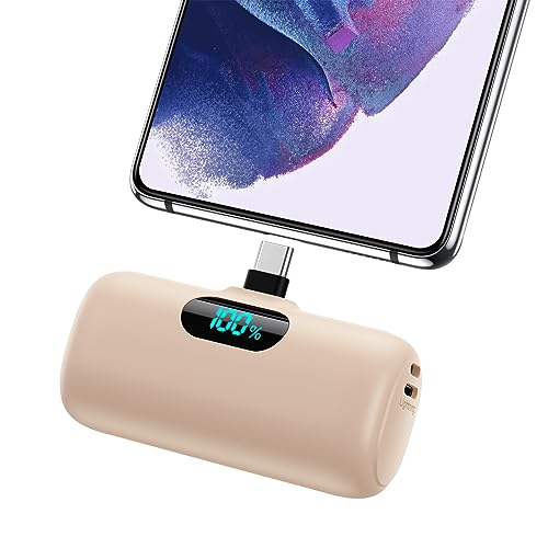 Image of Mini Portable Charger Power Bank for iPhone 17 /16 /15 Series, 5000mAh PD USB C Cell Phone Portable Power,Travel Essentials Battery Pack for iPhone 17 /17 Air /16 /16 pro /15 Series /Android /Samsung Galaxy