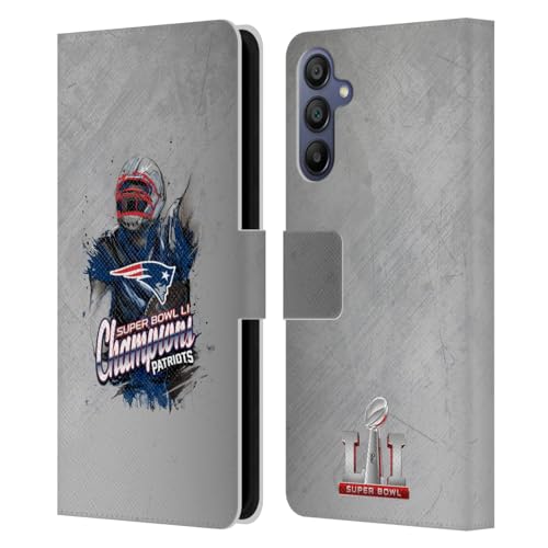 Carcasa cuero tipo libro Samsung Galaxy A15 diseño New England Patriots NFL