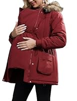 Maacie Winter Umstandsmantel aus Baumwolle warme Alltags-Outdoor-Umstandsjacke