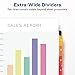 Avery Extra-Wide Dividers for 3 Ring Binders, 8 Tabs per Set, Customizable Table of Contents, Multicolor Tabs, Works Great with Sheet Protectors (11163)
