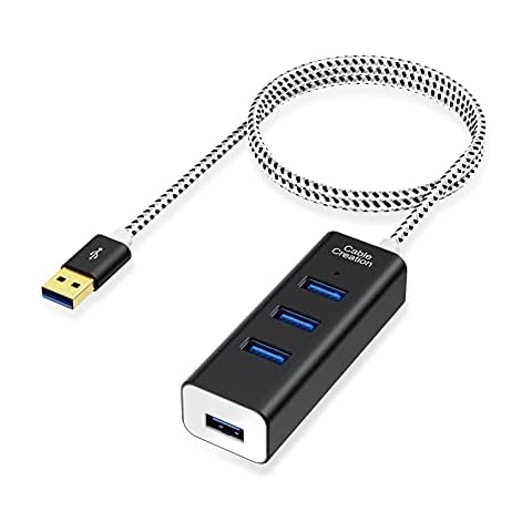 USB Hub, CableCreation USB extension Hub, 4 Port USB Hub 3.0 with 1.5m long Cable, USB A Hub 5Gbps Data Rate for MacBook Pro, iMac, PC, Laptop, USB Flash Drives, Surface Pro, XPS And More Cover